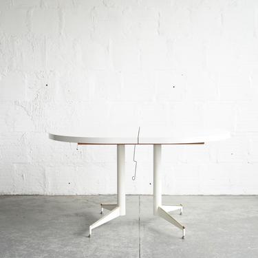 MCM White Dining Table with Leaf