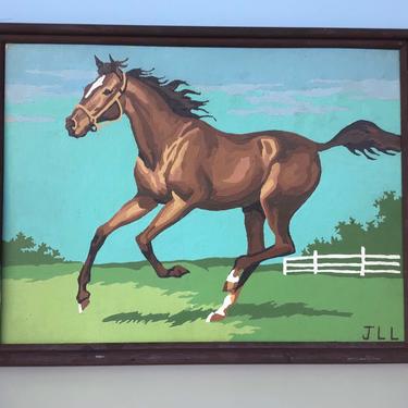 Vintage Horse Paint by Number, Retro PBN Horse Fun! 