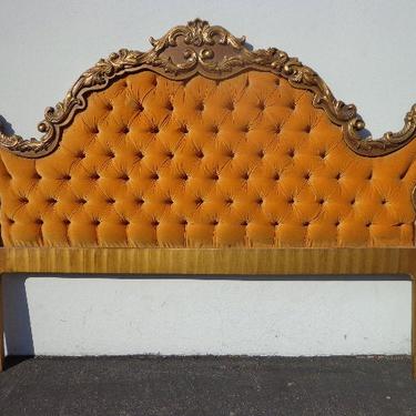 Headboard Hollywood Regency Glam Tufted King Bed Ornate Victorian Venetian Neoclassical Baroque Glamour Rococo Bedroom French Provincial 