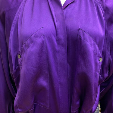 Helene Sidel Raglan Sleeve Silk Blouse 