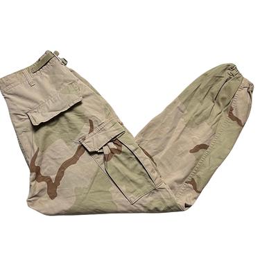 Vintage 1990s US ARMY Desert Camo Trousers / Cargo Pants ~ Small Short ~ Work Wear ~ ~ Camouflage ~ 26 27 28 29 Waist ~ 