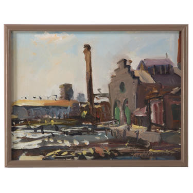 Raoul Middleman. Factory and Smokestack