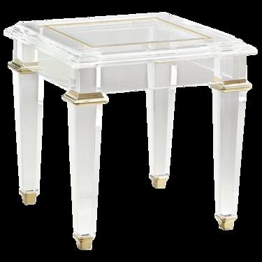 Caracole Signature Modern Acrylic Pierre Side Table
