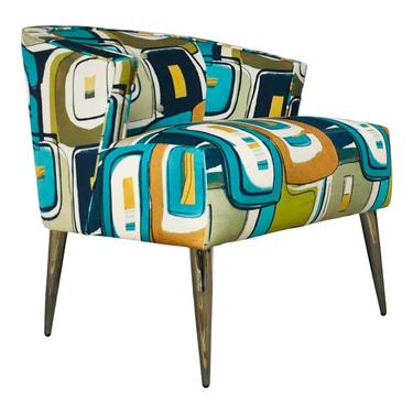Caracole Mod Style Geometric Print Accent Chair