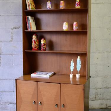 Mid Century MODERN Bookcase / China Cabinet / Hutch 