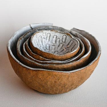 Tonlé - Textured Set of 4 Bowls