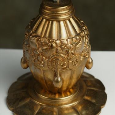 Maurice Dufrene small gilt bronze lamp (#1583)