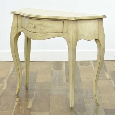French Provincial Demilune Console Table