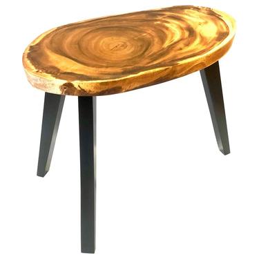 1960s Midcentury American Freeform Solid Koa Wood Small Coffee Table