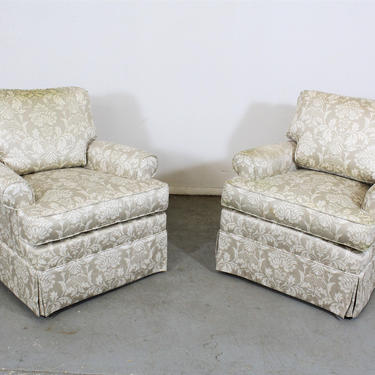 Pair of Vintage Swivel Club Chairs 