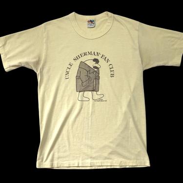 Vintage 1970s Original UNCLE SHERMAN Fan Club T-Shirt ~ fits S ~ Graphic Tee ~ Novelty ~ Flasher 