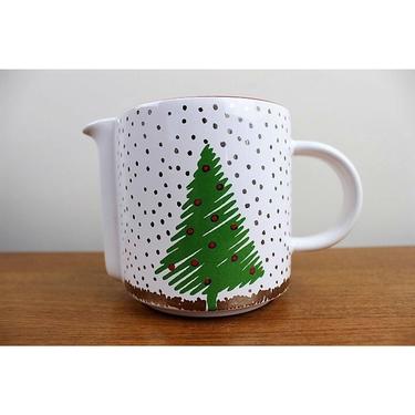 Waechtersbach Spain | White Christmas Pitcher | Tree Silver Snow | Discontinued 