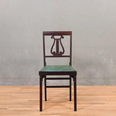 Leg-O-Matic Lyre-Back Fern Folding Chair