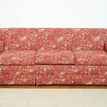 La-Z-Boy Red Floral Sofa (1)
