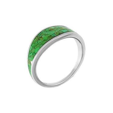 Boma - Sterling Silver Green Turquoise Resin Ring