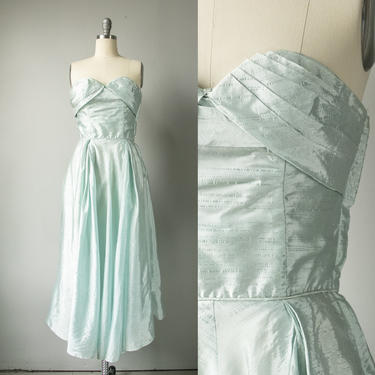 1950s Dress Strapless Full Skirt XS 