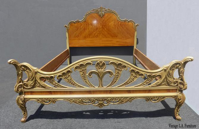 Antique French Provincial Full Bed, Antique French Style Headboard
