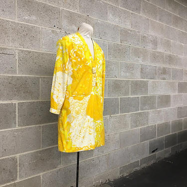 Vintage Lilly Pulitzer Dress Retro 1960s Yellow + White Long Sleeve Deep V Shift Dress from Lord + Taylor Sports + Country Clothes The Lilly 