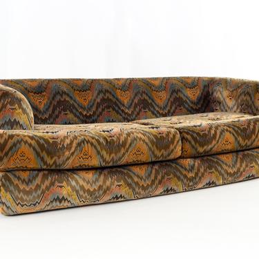 Milo Baughman for Thayer Coggin Mid Century Modern Sofa with Jack Lenore Larsen Style Fabric - mcm 