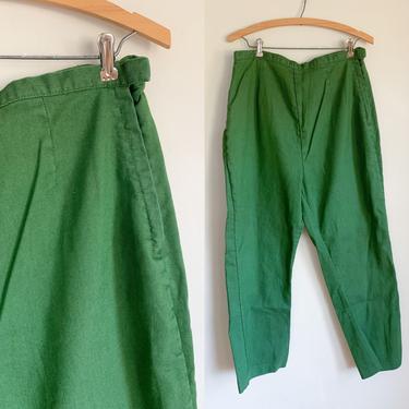 Vintage 1960s Green Jeans / 30-31&quot; waist 