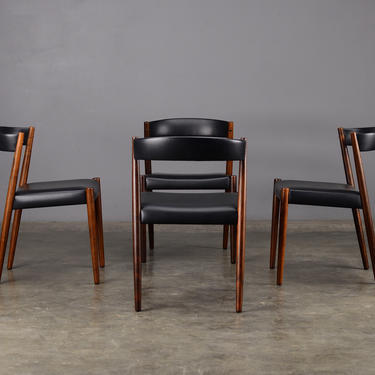 4 Mid Century Dining Chairs Rosewood Danish Modern 