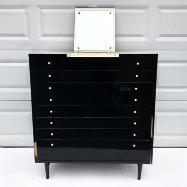 Mid-Century Modern Highboy Dresser by American of Martinsville 