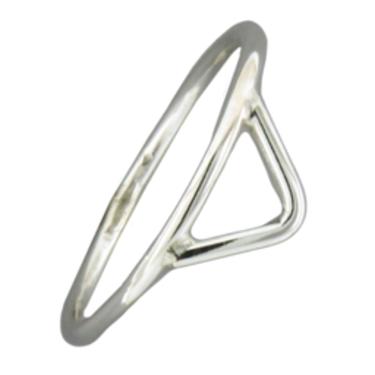 Open Triangle Ring in Sterling Silver