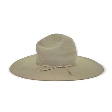 Vintage 1950s/1960s EDDY BROS Cowboy Hat ~ size 7 ~ Gus / Tom Mix ~ Beaver Fur Felt ~ Wide Brim ~ Raw Edge ~ 