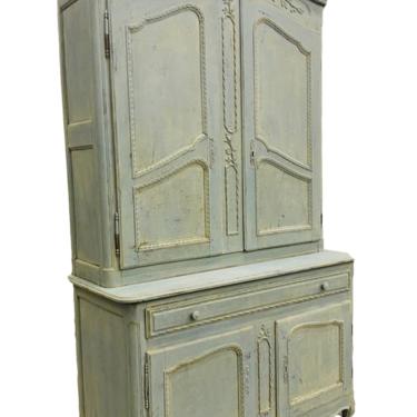 French Antique Deux Corp Painted Cabinet - 18th C