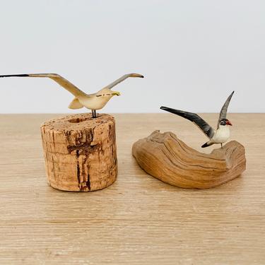 Vintage Miniature Sea Bird Sculptures - Pair 