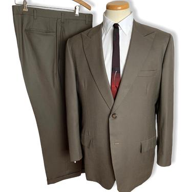 Vintage Custom/Bespoke 1960s 2pc SHARKSKIN Suit ~ size 44 Reg ~ Jacket / Pants ~ Rockabilly / Mod ~ Preppy / Ivy Style / Trad ~ 
