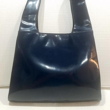 RARE! Tom Ford Gucci Navy Blue Patent Leather Hobo Vintage Bag 