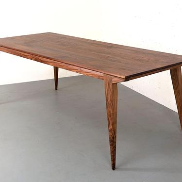 Walnut Dining Table, Mid Century Modern Table, 8 to 10 Seat Dining Table 