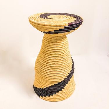 Swirl Pattern Basket Side Table