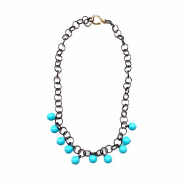 Sterling Turquoise Confetti Necklace