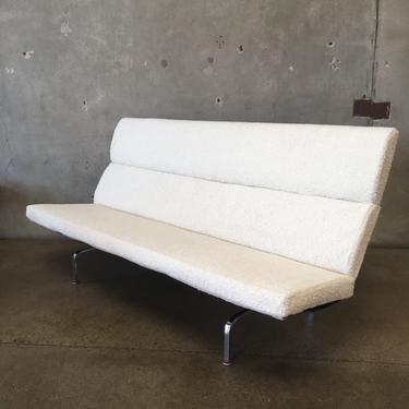 Vintage Herman Miller Compact Sofa with French Boucle Fabric