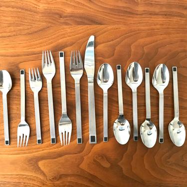 Vintage 13 Piece Cosmos Japan Stainless Steel Flatware Assorted Set - Knife, Forks, Spoons 