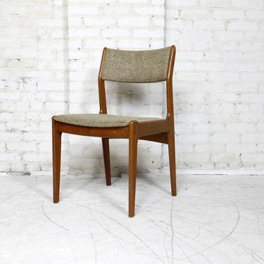 Vintage mcm teak dining office chair with upholstery by Scandinavia Woodworkers CO. 