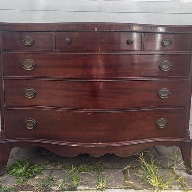 CUSTOMIZABLE, Vintage Federal Style Lowboy Dresser, Chest of Drawers, Antique Dresser, Bow Front Dresser, Changing Table, Free NYC Delivery 
