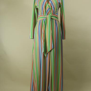 Vintage 1970's Rainbow Terry Cloth Robe (S) 
