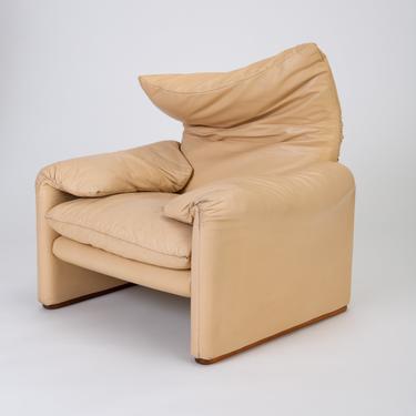 Leather “Maralunga” Chair by Vico Magistretti for Cassina