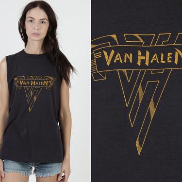 Van Halen Band T Shirt / 80s Van Halen Worldwide Tour Tee / Black Mens Womens Rock T Shirt / Monsters Of Rock Heavy Metal Tank Top 