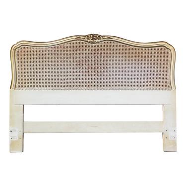Vintage Henredon French Provincial Caned Headboard Full/Queen Bed