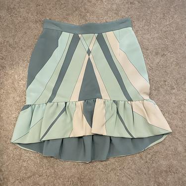 Pucci Blue Ruffle Skirt