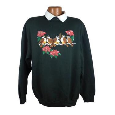 Ugly Christmas Sweater Vintage Sweatshirt Cats Scene Party Xmas Tacky Holiday XL 