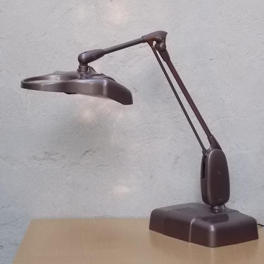 Vintage Industrial Dazor Magnifying Desk Task Lamp 