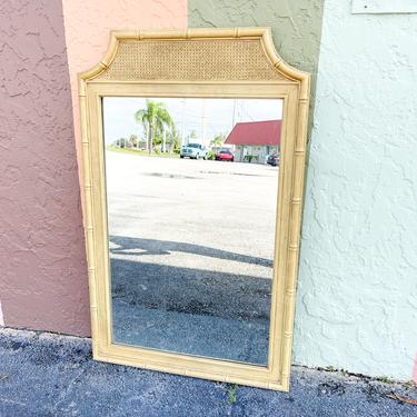 Faux Bamboo and Cane Mirror