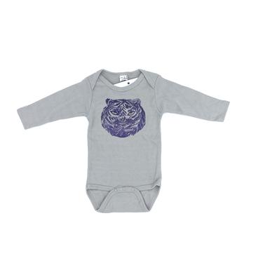 Long-Sleeve Henry the Tiger Onesie in Gray (12-18 mo.)