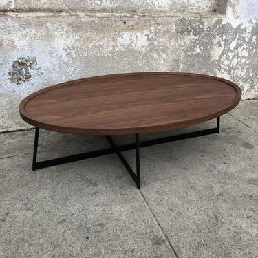 Modern Oval Mid Century Style Coffee Table