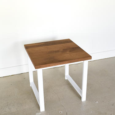 Reclaimed Wood Side Table / Nordic End Table / Modern Accent Table 